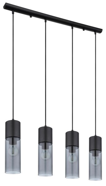 Globo 21000-4HB - Lampadario a sospensione con filo ANNIKA 4xE27/25W/230V nero