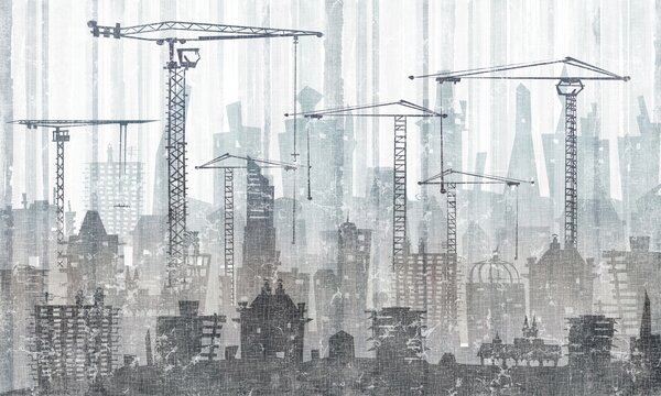 Carta da parati Costruzione, Carta da parati Città, u26287 : Uwalls.it