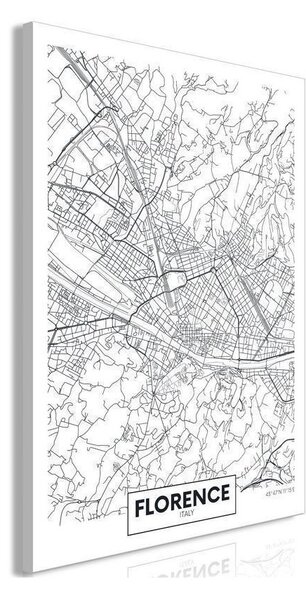 Quadro - Florence Map (1 Part) Vertical