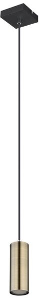 Globo 57911HM - Lampadario a sospensione con filo ROBBY 1xGU10/35W/230V nero/ottone