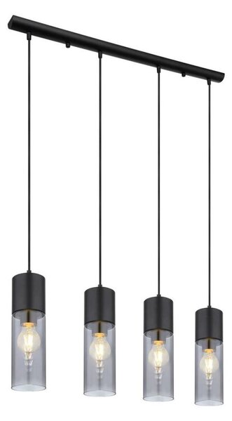 Globo 21000-4HB - Lampadario a sospensione con filo ANNIKA 4xE27/25W/230V nero