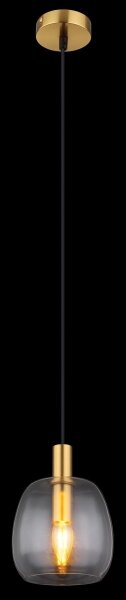 Globo 15789HM - Lampadario a sospensione con filo GARRI 1xE14/40W/230V diametro 16 cm ottone