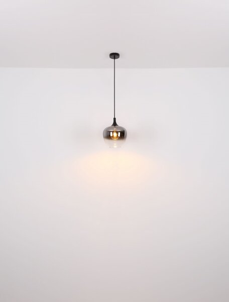 Globo 15548H1 - Lampadario a sospensione con filo MAXY 1xE27/60W/230V nero