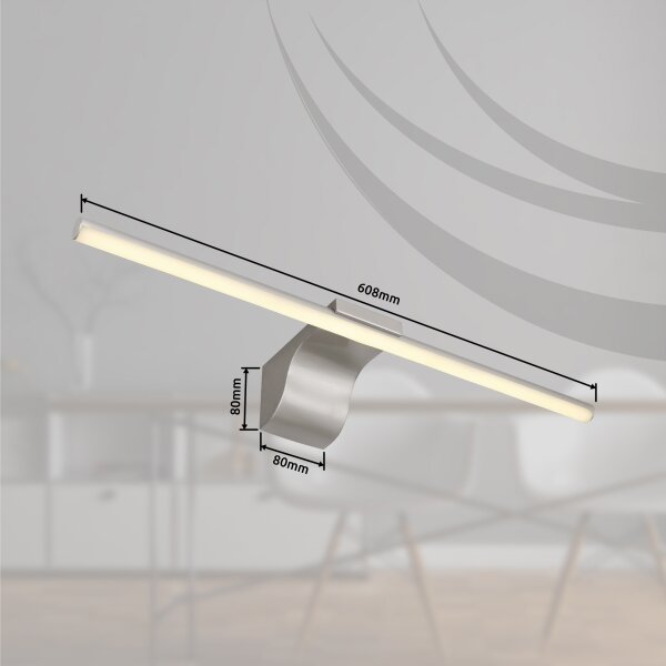 Globo 41925N - Illuminazione a LED per specchi da bagno PEPE LED/10W/230V IP44 cromo