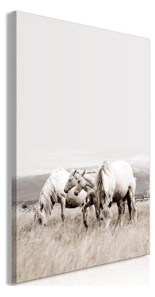 Quadro - White Horses (1 Part) Vertical