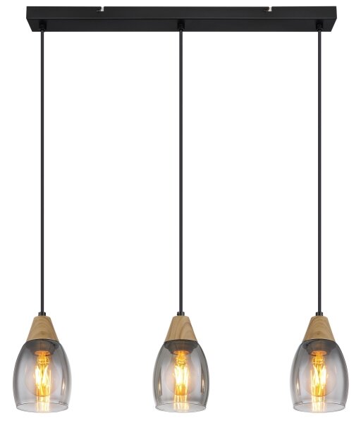Globo 15706-3H - Lampadario a sospensione con filo REID 3xE27/15W/230V