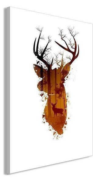 Quadro - Deer in the Morning (1 Part) Vertical