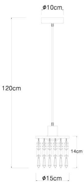 Globo 15533H - Lampadario a sospensione con filo COMMA 1xE27/40W/230V
