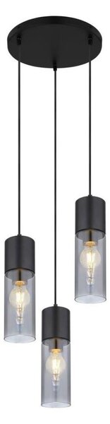 Globo 21000-3HB - Lampadario a sospensione con filo ANNIKA 3xE27/25W/230V diametro 30 cm nero