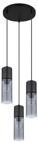 Globo 21000-3HB - Lampadario a sospensione con filo ANNIKA 3xE27/25W/230V diametro 30 cm nero