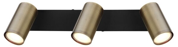 Globo 57911-3M - Faretto ROBBY 3xGU10/35W/230V nero/ottone