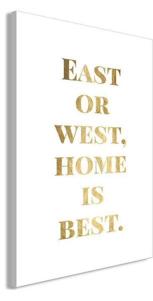 Quadro - Gold Home Is Best (1 Part) Vertical