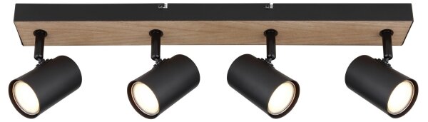 Globo 57911-4BW - Faretto ROBBY 4xGU10/35W/230V nero/marrone