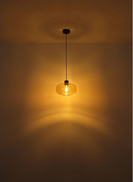 Globo 15566HA - Lampadario a sospensione con filo GIUSEPPE 1xE27/40W/230V diametro 28 cm limpido