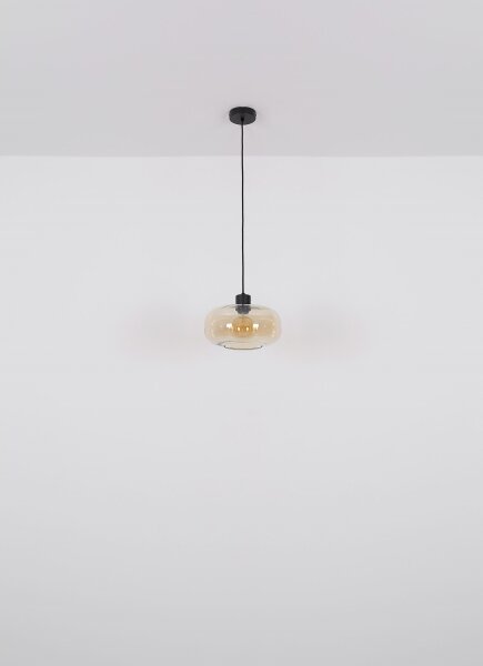 Globo 15566HA - Lampadario a sospensione con filo GIUSEPPE 1xE27/40W/230V diametro 28 cm limpido
