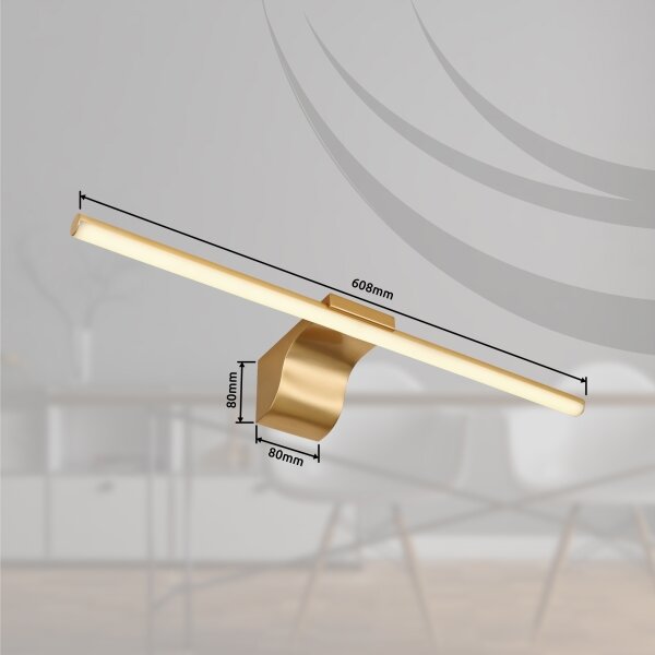 Globo 41925M - Illuminazione a LED per specchi da bagno PEPE LED/10W/230V IP44 oro