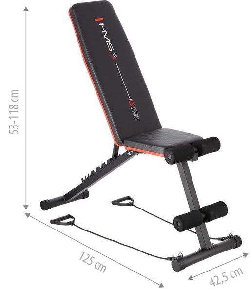 Panca fitness richiudibile con inclinazione negativa HMS