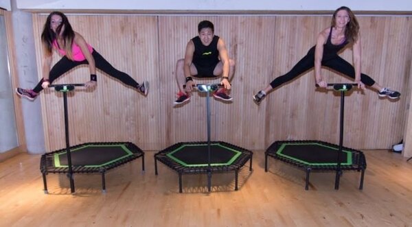 Tappeto elastico fitness con maniglie da 127 cm