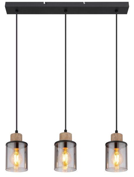 Globo 15707-3H - Lampadario a sospensione con filo REID 3xE27/15W/230V
