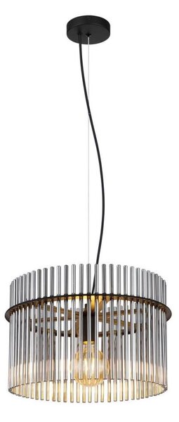 Globo 15698H - Lampadario a sospensione con filo GORLEY 1xE27/60W/230V diametro 40 cm nero