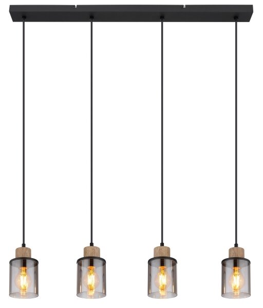 Globo 15707-4H - Lampadario a sospensione con filo REID 4xE27/15W/230V