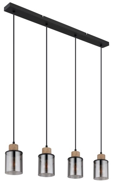 Globo 15707-4H - Lampadario a sospensione con filo REID 4xE27/15W/230V