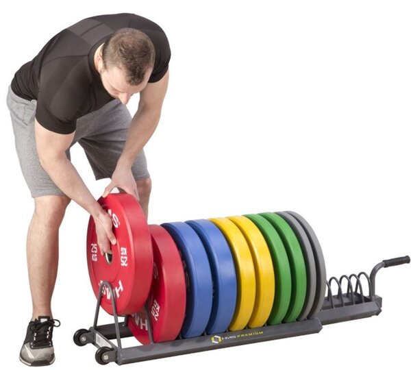 Rastrelliera a carrello porta dischi bumpers HMS