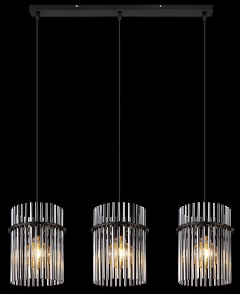 Globo 15698-3H - Lampadario a sospensione con filo GORLEY 3xE27/60W/230V nero