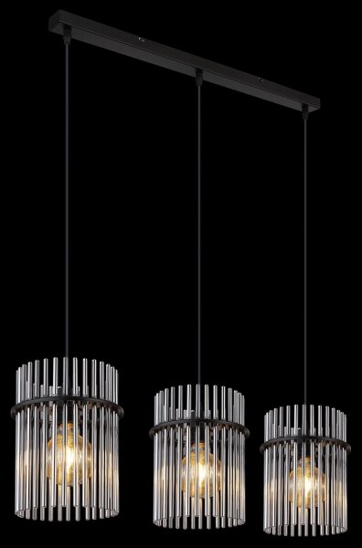Globo 15698-3H - Lampadario a sospensione con filo GORLEY 3xE27/60W/230V nero