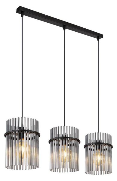 Globo 15698-3H - Lampadario a sospensione con filo GORLEY 3xE27/60W/230V nero