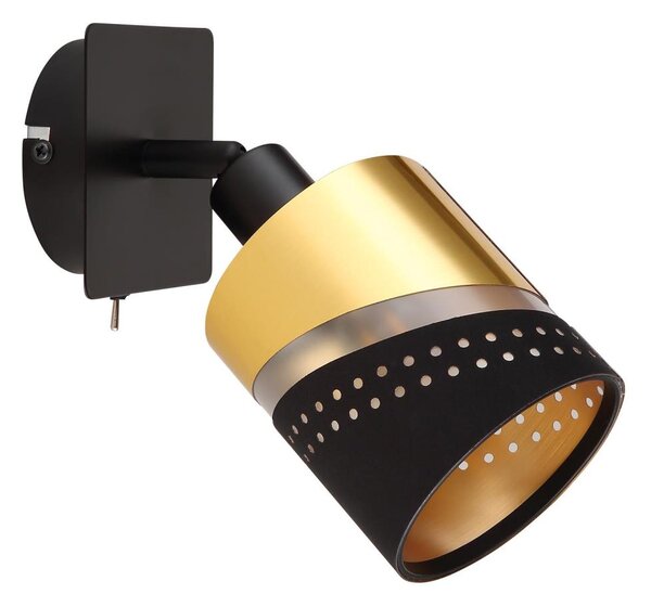 Globo 54046-1 - Faretto da parete OR 1xE14/25W/230V nero/oro