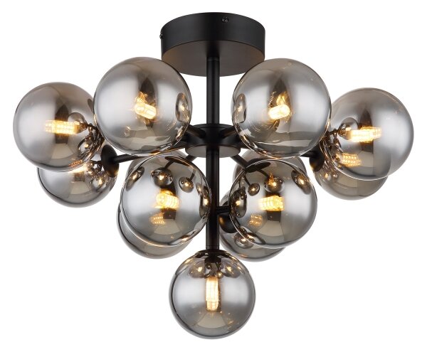 Globo 56143-13D - Lampadario a plafone GRAPPY 13xG9/5W/230V diametro 56 cm nero
