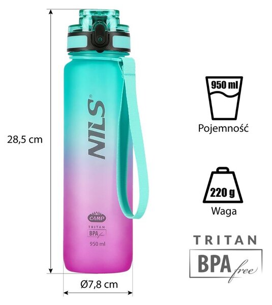 Borraccia in tritan senza BPA con infusore
