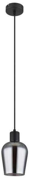 Globo 15627 - Lampadario a sospensione con filo RYAN 1xE27/40W/230V diametro 13,5 cm nero