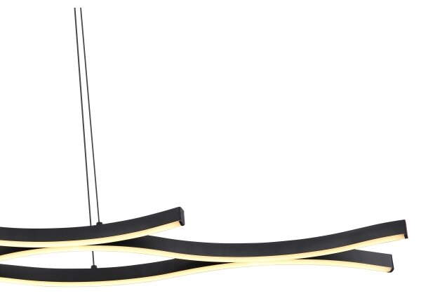 Globo 67206H - Lampadario LED a sospensione con filo GERONIMO LED/35W/230V nero