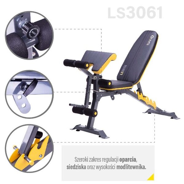Panca fitness 6 in 1 con Scott arm Curl incluso e carico pesi