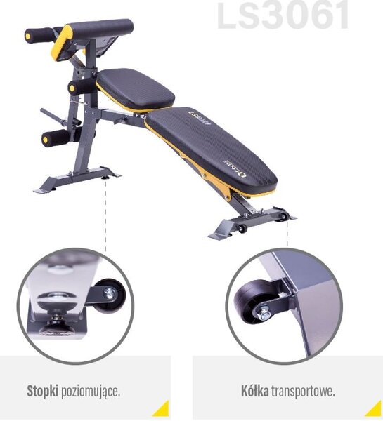 Panca fitness 6 in 1 con Scott arm Curl incluso e carico pesi