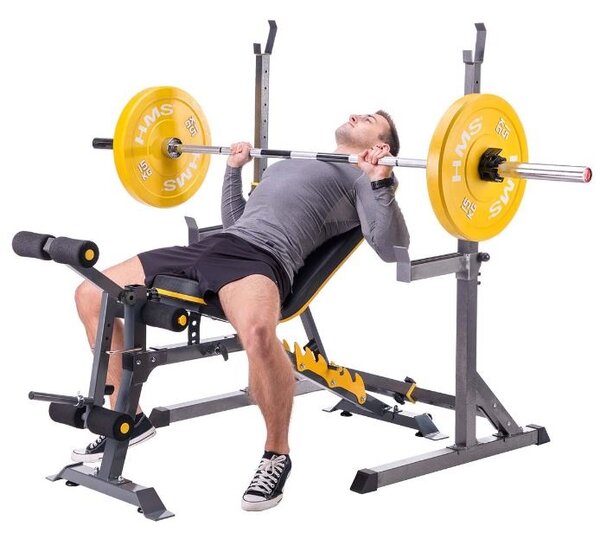 Panca fitness 6 in 1 con Scott arm Curl incluso e carico pesi