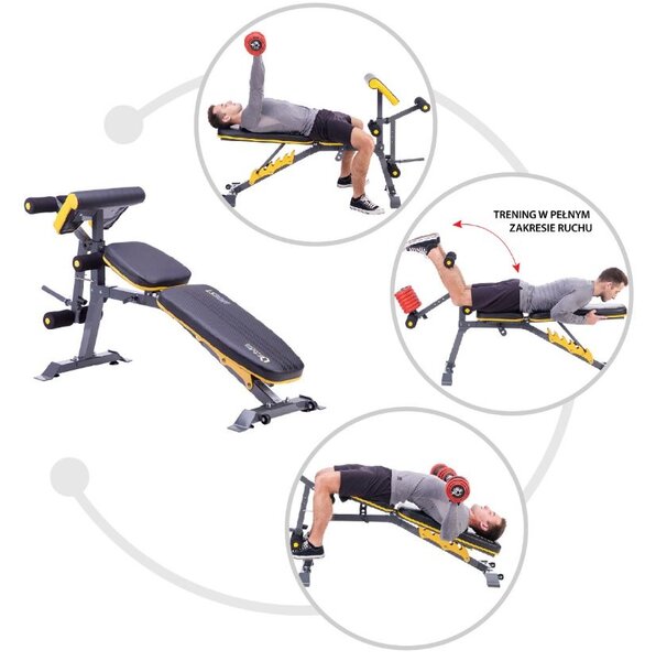 Panca fitness 6 in 1 con Scott arm Curl incluso e carico pesi