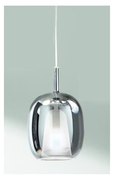 THELMA SOSPENSIONE SINGOLA D19 CM IN VETRO SOFFIATO TRASPARENTE, FUME O AMBRA DESIGN MODERNO
