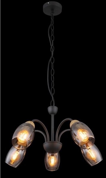 Globo 60297-5H - Lampadario a sospensione con catena GERLY 5xE14/25W/230V