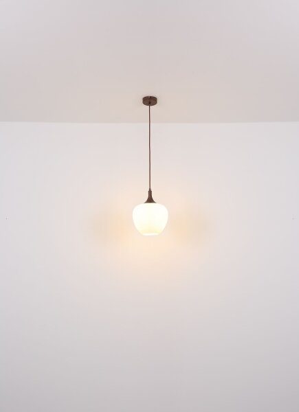 Globo 15548H1C - Lampadario a sospensione con filo MAXY 1xE27/60W/230V bianco/marrone