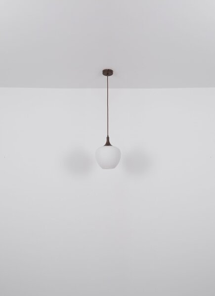 Globo 15548H1C - Lampadario a sospensione con filo MAXY 1xE27/60W/230V bianco/marrone