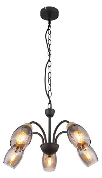 Globo 60297-5H - Lampadario a sospensione con catena GERLY 5xE14/25W/230V