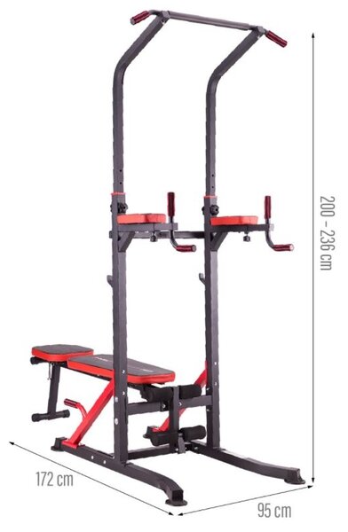 Dip station stazione per dip e allenamento su panca HMS