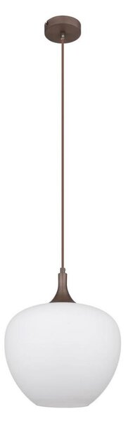 Globo 15548H1C - Lampadario a sospensione con filo MAXY 1xE27/60W/230V bianco/marrone