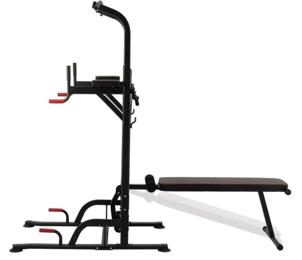 Power towe con panca e dip station
