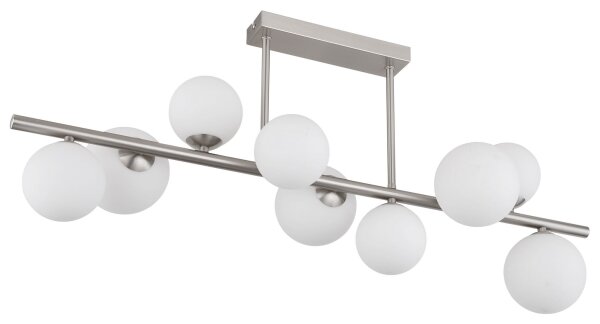 Globo 56140-9D - Lampadario a sospensione con supporto rigido LED RIHA 9xG9/3W/230V cromo