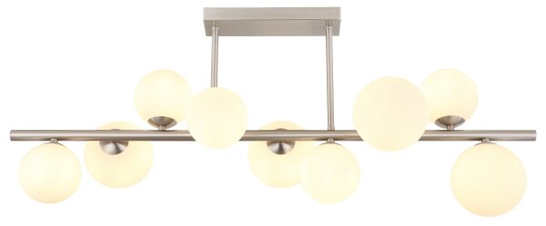 Globo 56140-9D - Lampadario a sospensione con supporto rigido LED RIHA 9xG9/3W/230V cromo