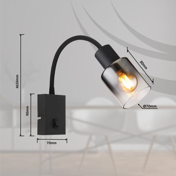 Globo 54308W - Applique HUBERTUS 1xE14/40W/230V